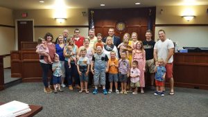 Families at adoption day
